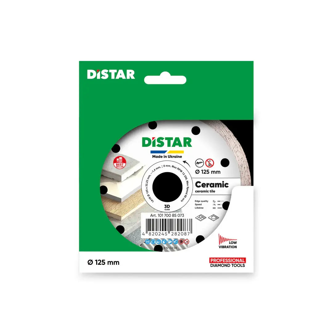 DISTAR CERAMIC 4.5"–5" DIAMOND BLADE – HIGH-PERFORMANCE TILE CUTTING FOR CERAMIC & PORCELAIN GRES