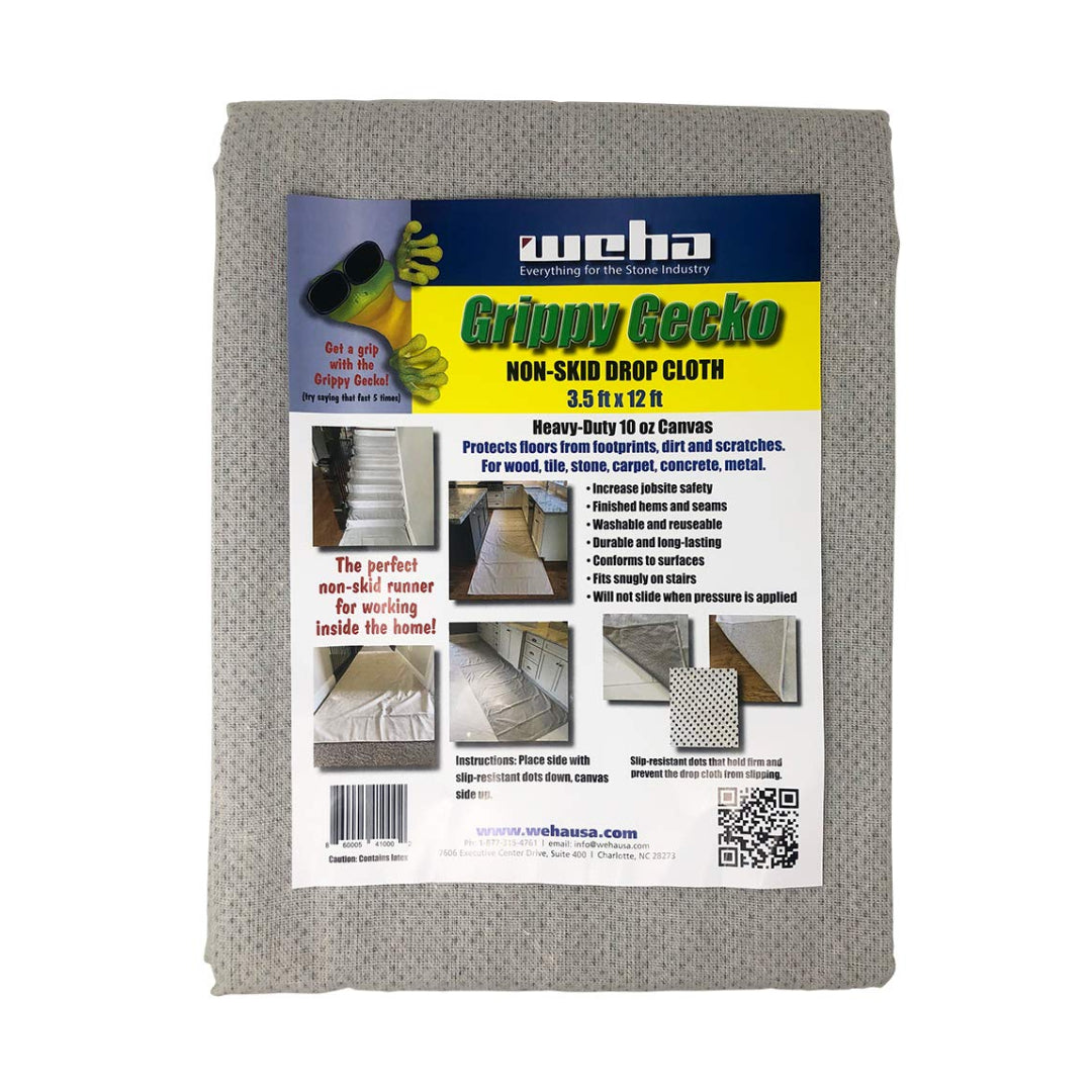 GRIPPY GECKO DROP CLOTH 10Z CANVAS 3.5X12