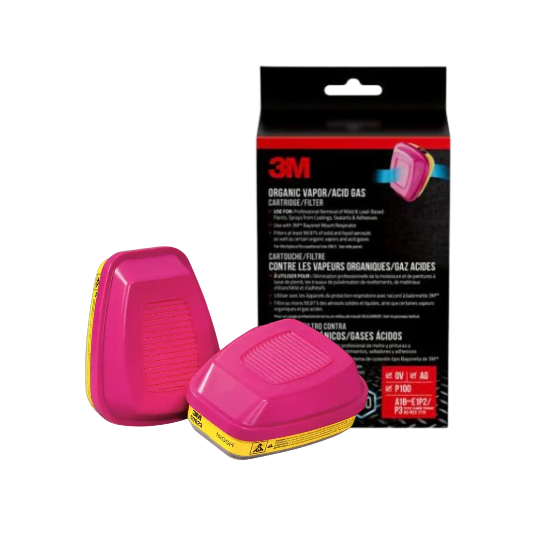 3M CARTRIDGE/FILTER ORGANIC VAPOR/ACID GAS P100 RESPIRATORY 60923