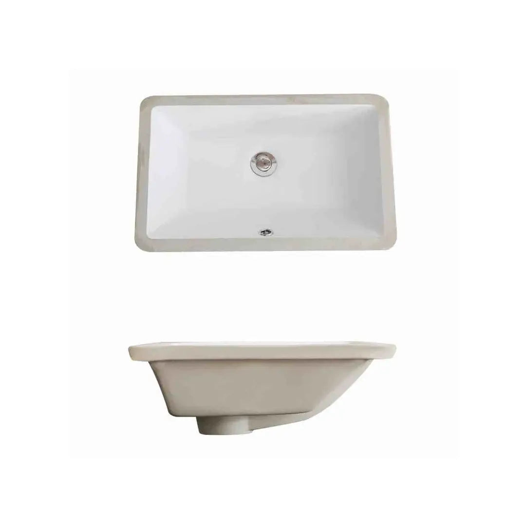 L-1611B / LUVUL 16 X 11 RECTANGULAR UNDERMOUNT CERAMIC BATHROOM SINK BISCUIT 908148