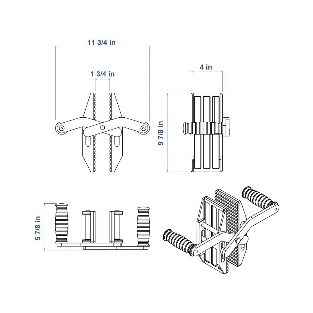 SCC06 Stone Carry Clamp Stone Carry Clamp ( Pair ), Short Arms, White Rubber