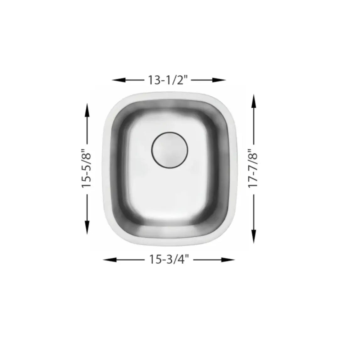 L-111 / LUVUL BAR/PREP SINGLE BOWL 18G STAINLESS STEEL SINK 926068