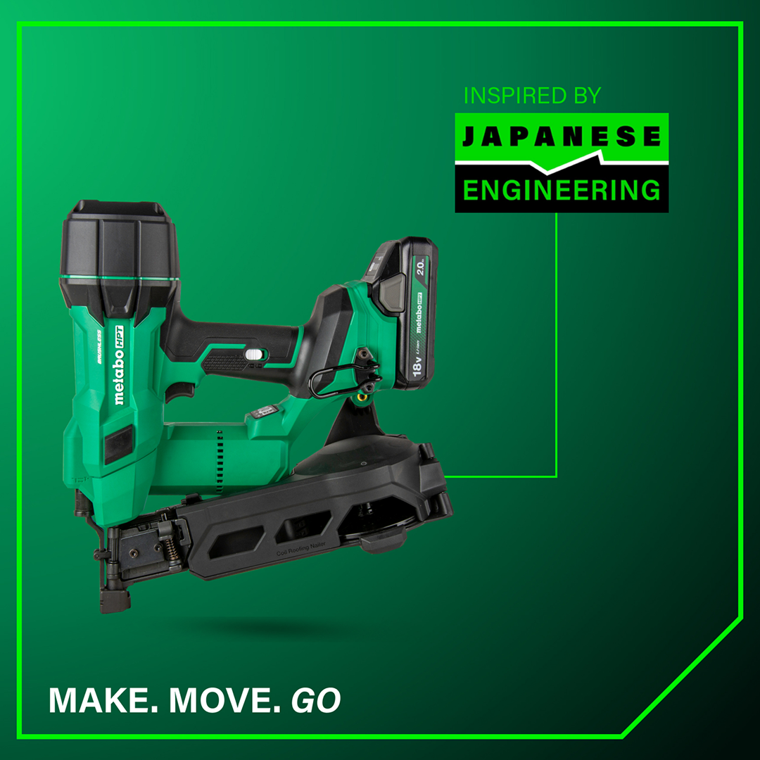 18V MultiVolt™ Brushless 1-3/4" Coil Roofing Nailer (1 x 2.0Ah)