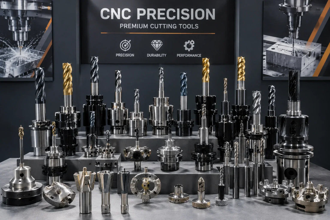 CNC machining tools and tool holders used for precision manufacturing and machining operations