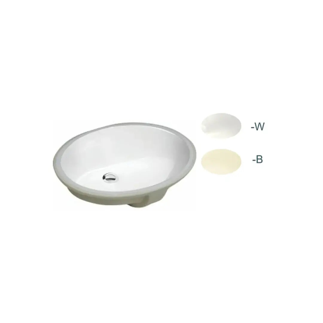 1714 | Oval Undermount Porcelain Bathroom Sink