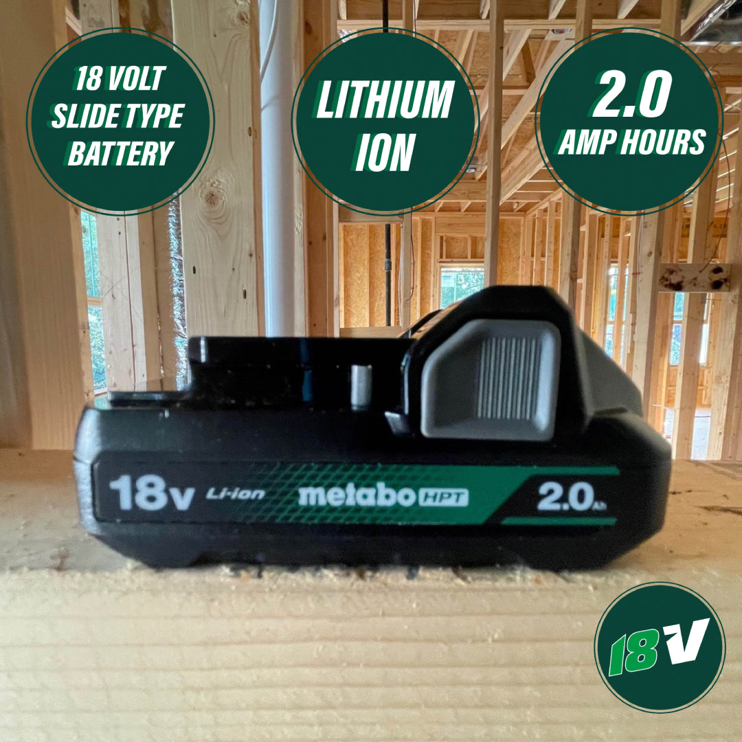 18V 2.0Ah Lithium Ion Battery with Fuel Gauge - Metabo HPT 382311M