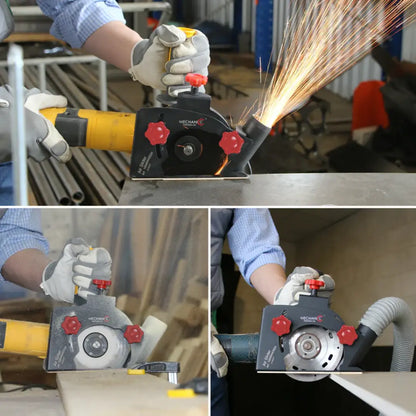 AIRSLIDER ADJUSTABLE CUTTING GUARD FOR 4.5"–5" ANGLE GRINDERS WITH DUST CONTROL MECHANIC