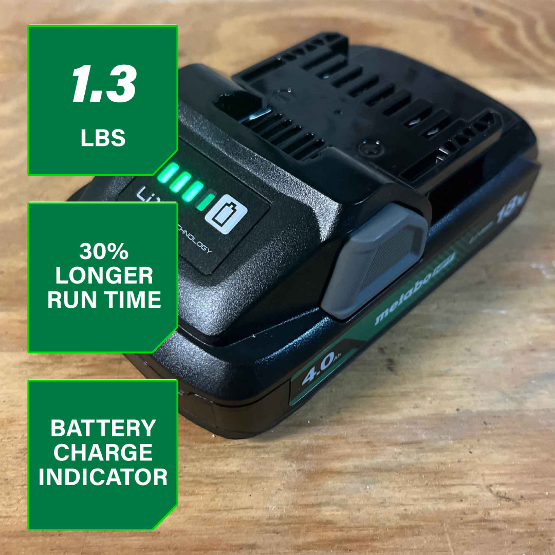18V 4.0Ah Battery with fuel indicator