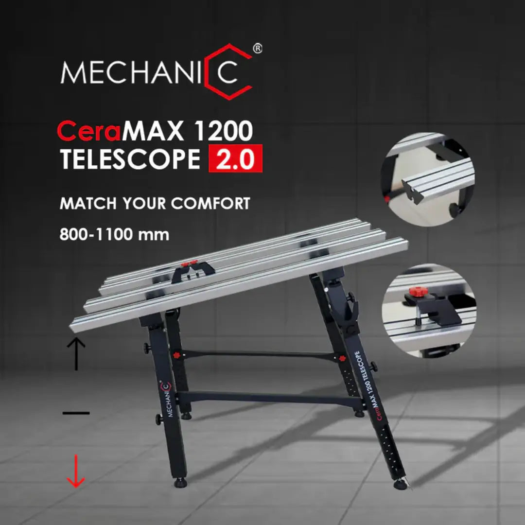 DISTAR CERAMAX 1200 TELESCOPE 2.0 ADJUSTABLE TILE WORK TABLE – ERGONOMIC CUTTING & GRINDING