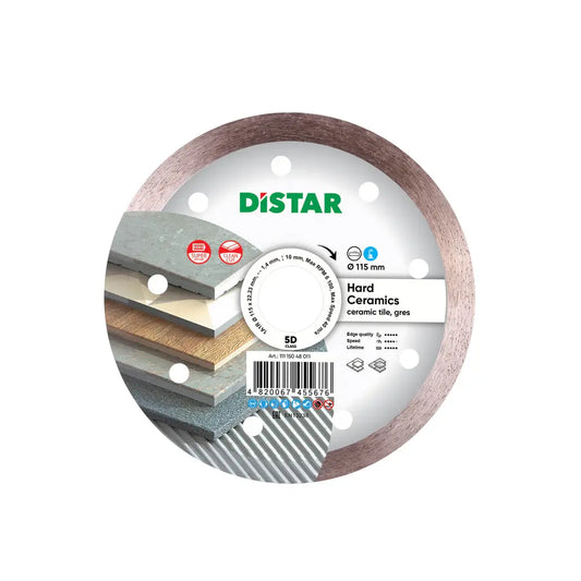 DISTAR HARD CERAMICS DIAMOND BLADE 4.5"–16" – CLEAN TILE & PORCELAIN CUTS