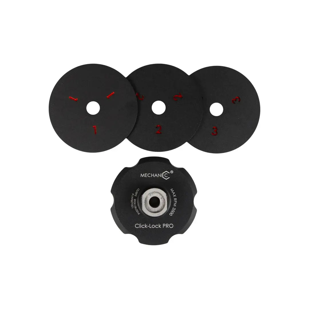 MECHANIC CLICK-LOCK PRO 4" MAGNETIC PAD HOLDER – QUICK CHANGE SYSTEM FOR ANGLE GRINDER POLISHING