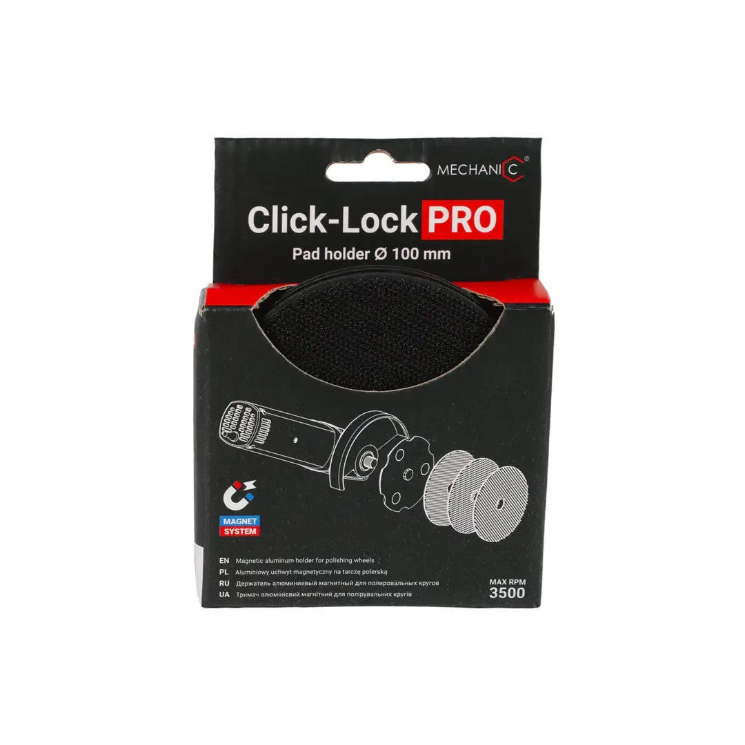 MECHANIC CLICK-LOCK PRO 4" MAGNETIC PAD HOLDER – QUICK CHANGE SYSTEM FOR ANGLE GRINDER POLISHING