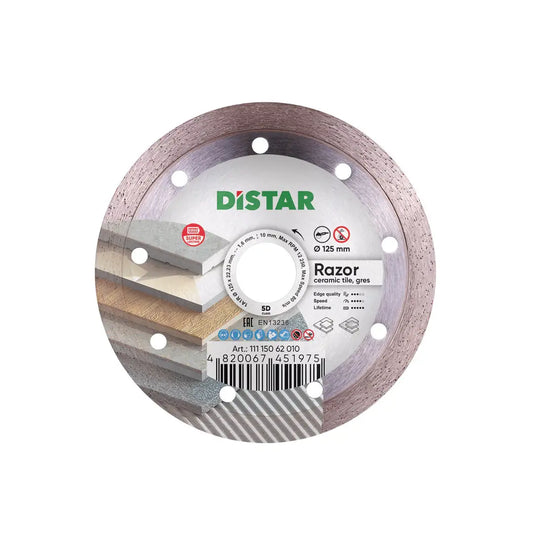 DISTAR RAZOR 5" DIAMOND BLADE FOR CERAMIC & PORCELAIN – SMOOTH, CHIP-FREE CUTTING