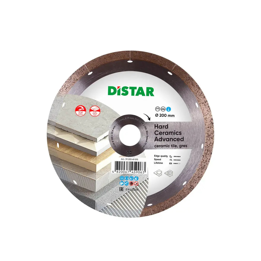 DISTAR HARD CERAMICS ADVANCED DIAMOND BLADE 7"–14" – THICK PORCELAIN & DEKTON CUTS