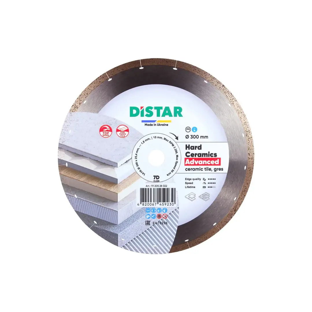 DISTAR HARD CERAMICS ADVANCED DIAMOND BLADE 7"–14" – THICK PORCELAIN & DEKTON CUTS