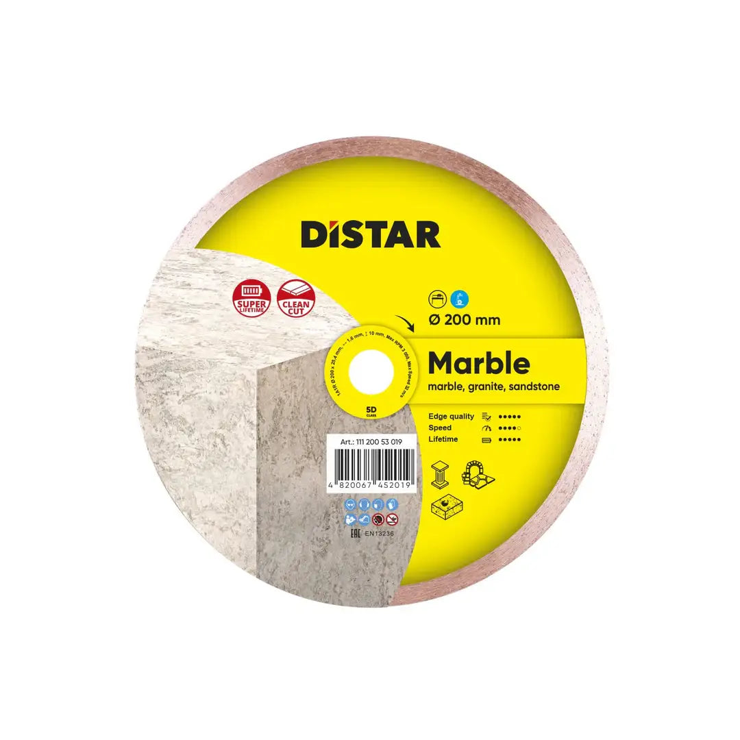 DISTAR MARBLE DIAMOND BLADE – SMOOTH WET CUTTING FOR MARBLE & GRANITE