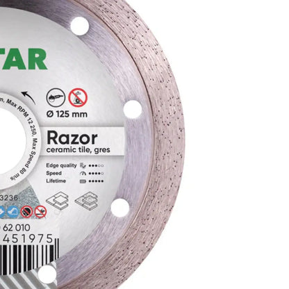 DISTAR RAZOR 5" DIAMOND BLADE FOR CERAMIC & PORCELAIN – SMOOTH, CHIP-FREE CUTTING