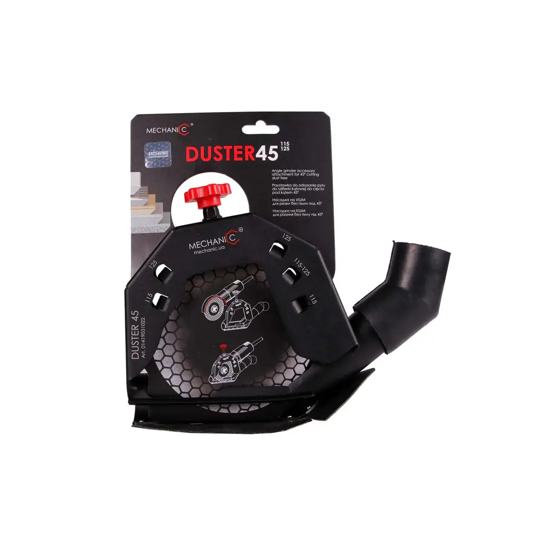 DUSTER 45 CUTTING GUARD 4.5"–5" – MECHANIC DUST-FREE 45° TILE CUTTING ATTACHMENT FOR ANGLE GRINDERS