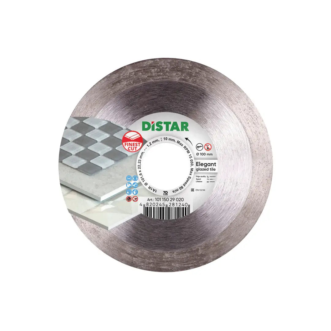 ELEGANT DIAMOND BLADE 4" – DISTAR ULTRA-CLEAN CUTTING BLADE FOR GLAZED TILE & PORCELAIN