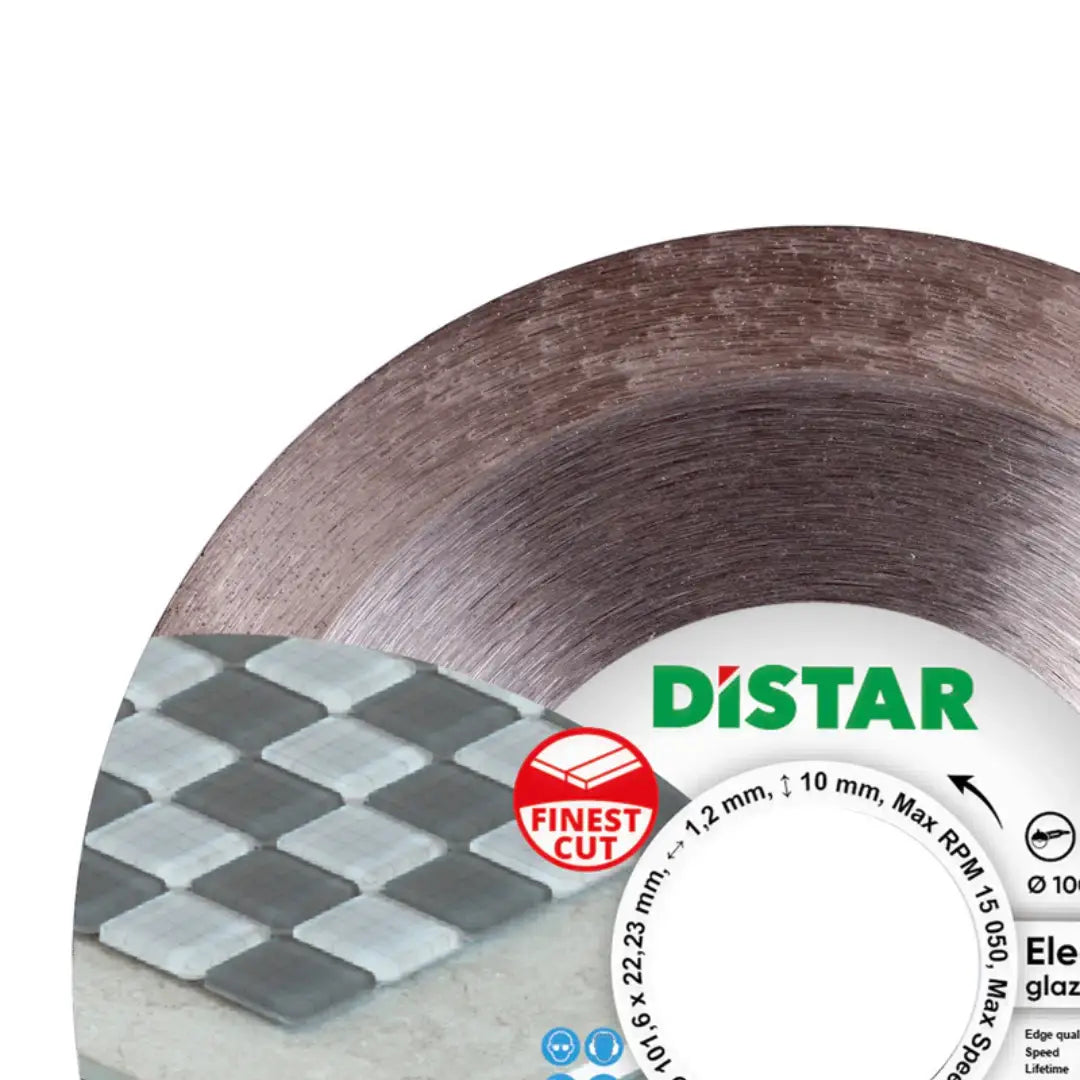 ELEGANT DIAMOND BLADE 4" – DISTAR ULTRA-CLEAN CUTTING BLADE FOR GLAZED TILE & PORCELAIN