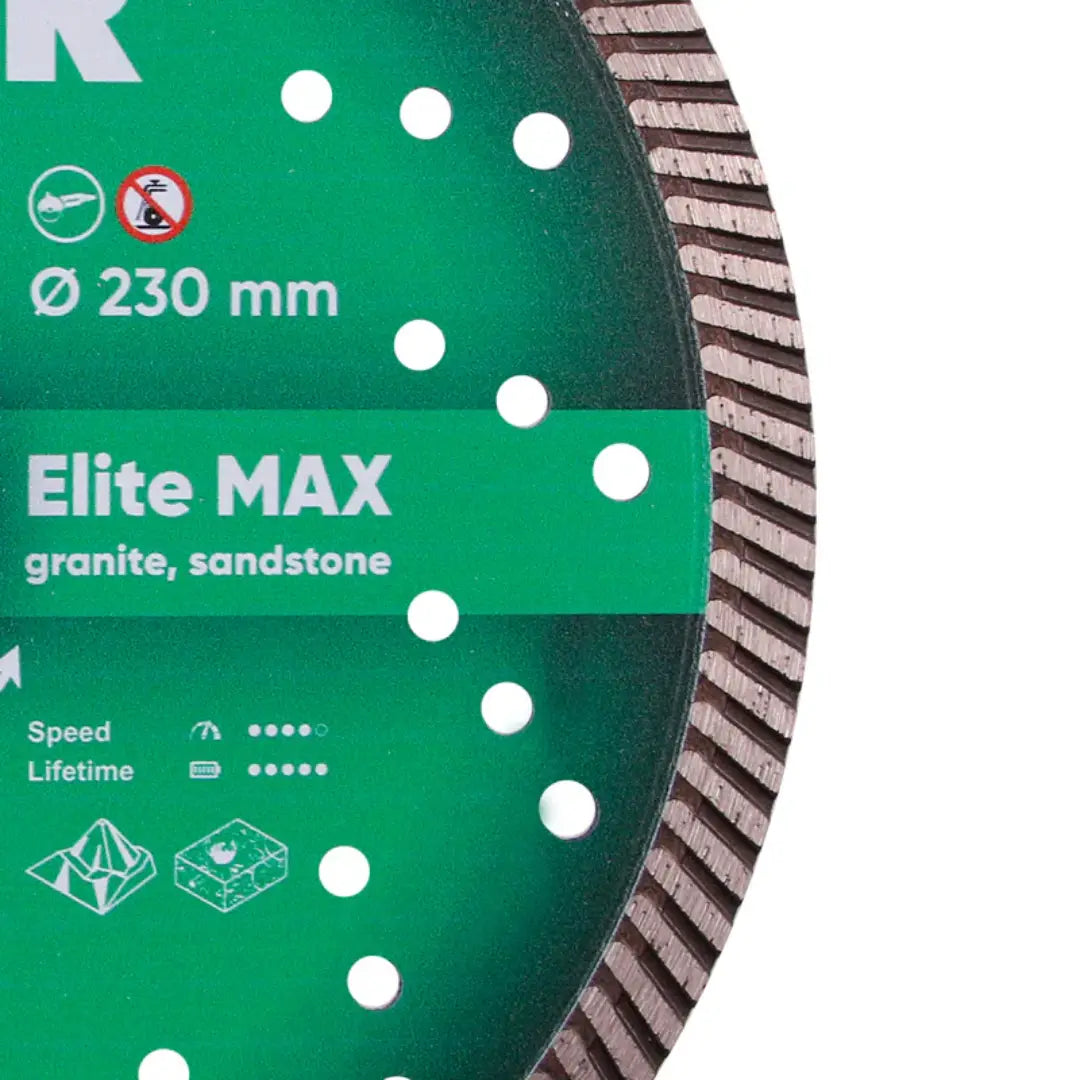 ELITE MAX TURBO DIAMOND BLADE 9" – DISTAR HIGH-SPEED GRANITE CUTTING DISC