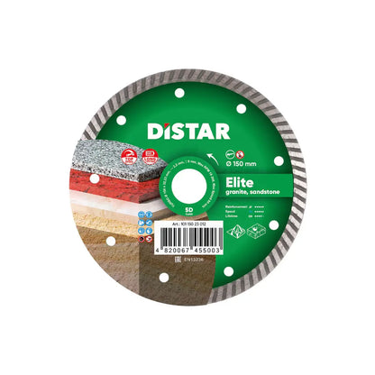 DISTAR ELITE TURBO DIAMOND BLADE 4.5"–7" FOR COLORED GRANITE – FAST, LONG-LASTING CUTS