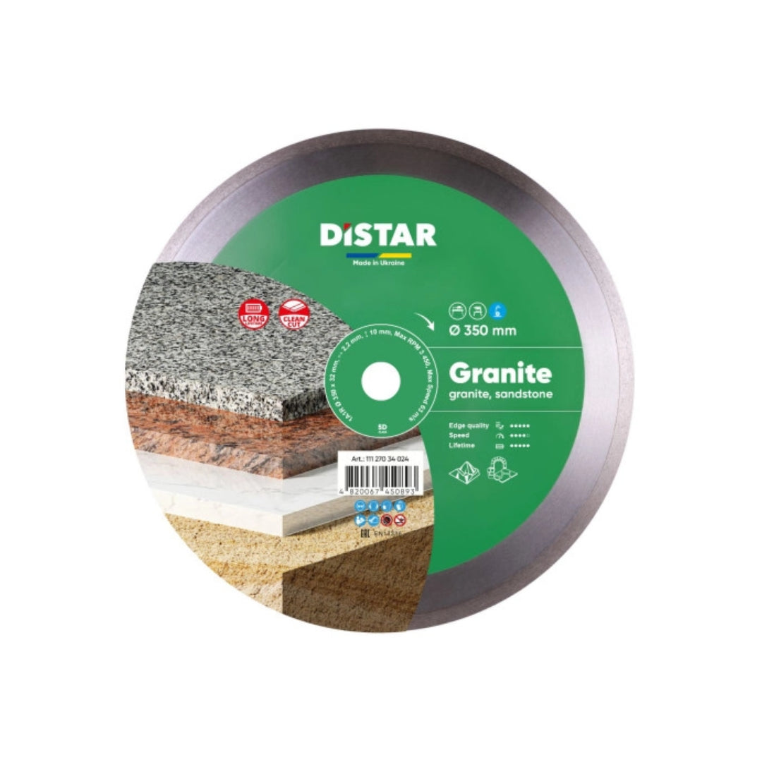 Distar Granite Diamond Blade 4.5″–16″ – High-Speed Wet Cutting For All Granite Types