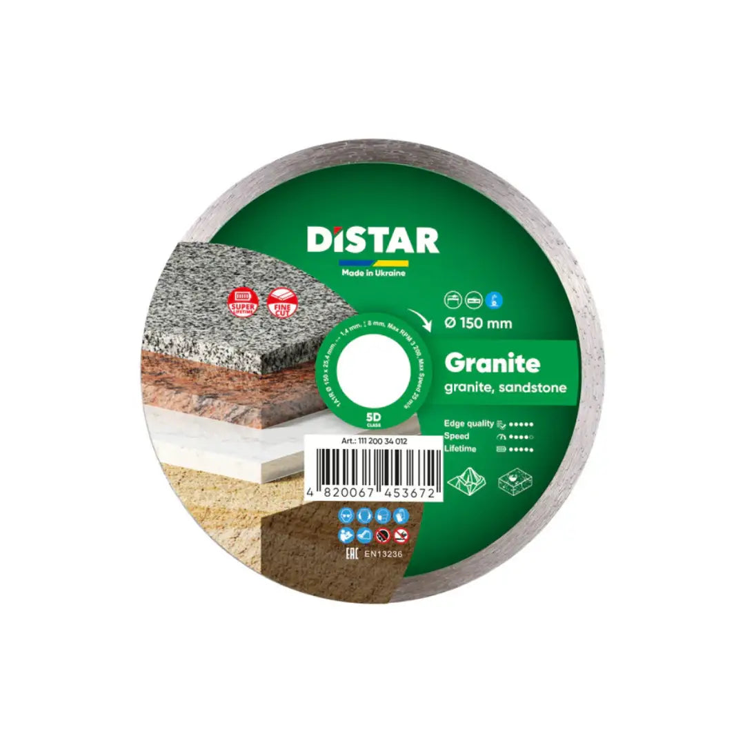 DISTAR GRANITE DIAMOND BLADE 4.5"–16" – HIGH-SPEED WET CUTTING FOR ALL GRANITE TYPES