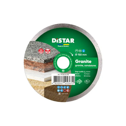 DISTAR GRANITE DIAMOND BLADE 4.5"–16" – HIGH-SPEED WET CUTTING FOR ALL GRANITE TYPES