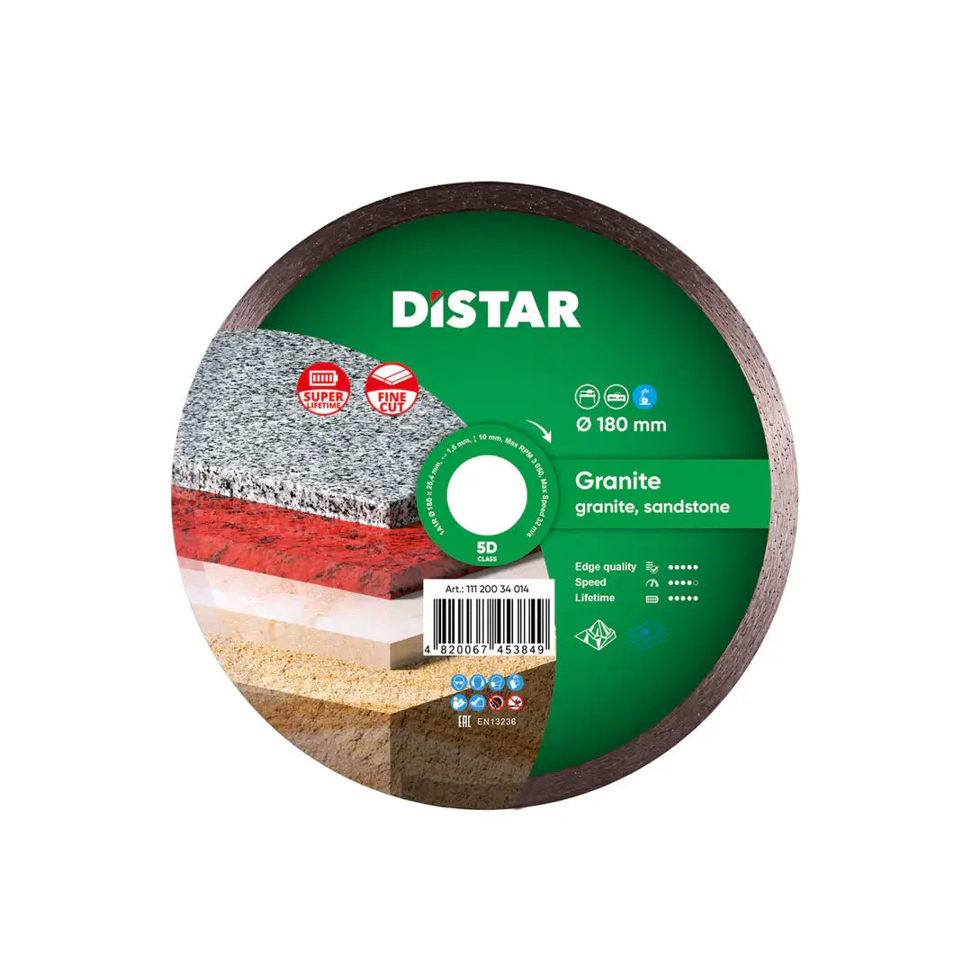 DISTAR GRANITE DIAMOND BLADE 4.5"–16" – HIGH-SPEED WET CUTTING FOR ALL GRANITE TYPES