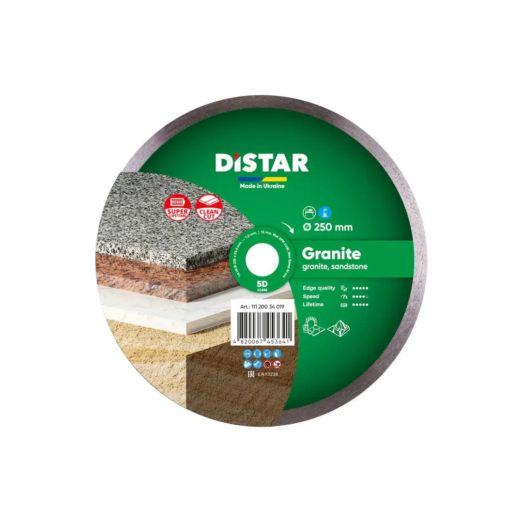 DISTAR GRANITE DIAMOND BLADE 4.5"–16" – HIGH-SPEED WET CUTTING FOR ALL GRANITE TYPES