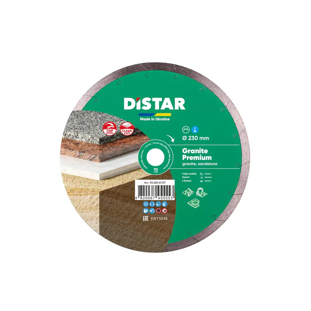 DISTAR GRANITE PREMIUM DIAMOND BLADE 5"–16" – WET CUTTING FOR GRANITE, MARBLE & STONE