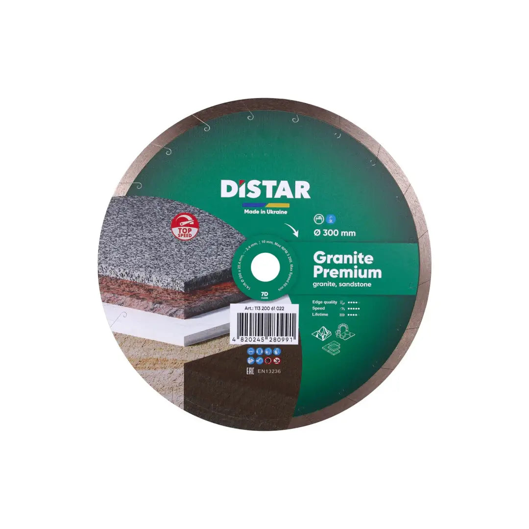 DISTAR GRANITE PREMIUM DIAMOND BLADE 5"–16" – WET CUTTING FOR GRANITE, MARBLE & STONE