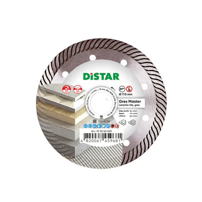 DISTAR GRES MASTER 4.5"–5" DIAMOND BLADE – FAST CUTTING FOR THICK PORCELAIN GRES & CERAMIC TILE