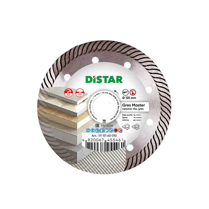 DISTAR GRES MASTER 4.5"–5" DIAMOND BLADE – FAST CUTTING FOR THICK PORCELAIN GRES & CERAMIC TILE