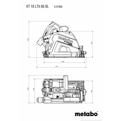 KT 18 LTX 66 BL (601866840) 6 1/2" Cordless plunge cut circular saw
