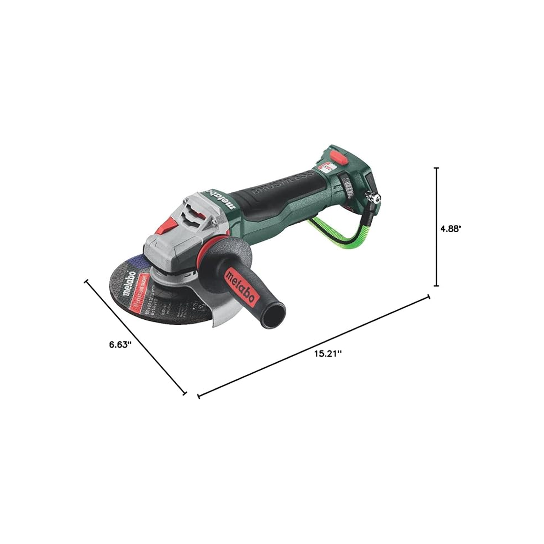 Metabo WPB 18 LTX BL 15-150 Quick DS | 18V Cordless 6-Inch Angle Grinder | Tool Only - No Battery | Paddle Switch | Braking