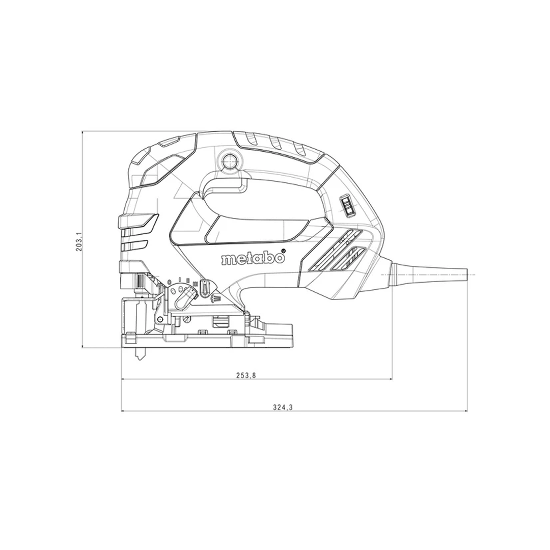 Metabo VS Orbital Jigsaw w/Tool-free blade change, Speed dial, 3-Orbit, STEB 140 601402420