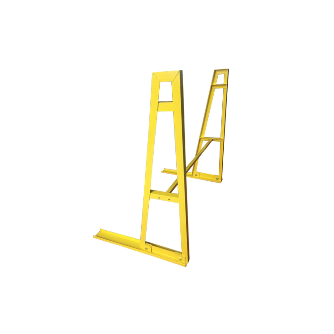 WEHA SINGLE SIDED STORAGE RACK A FRAME, 1 CROSS BAR YELLOW