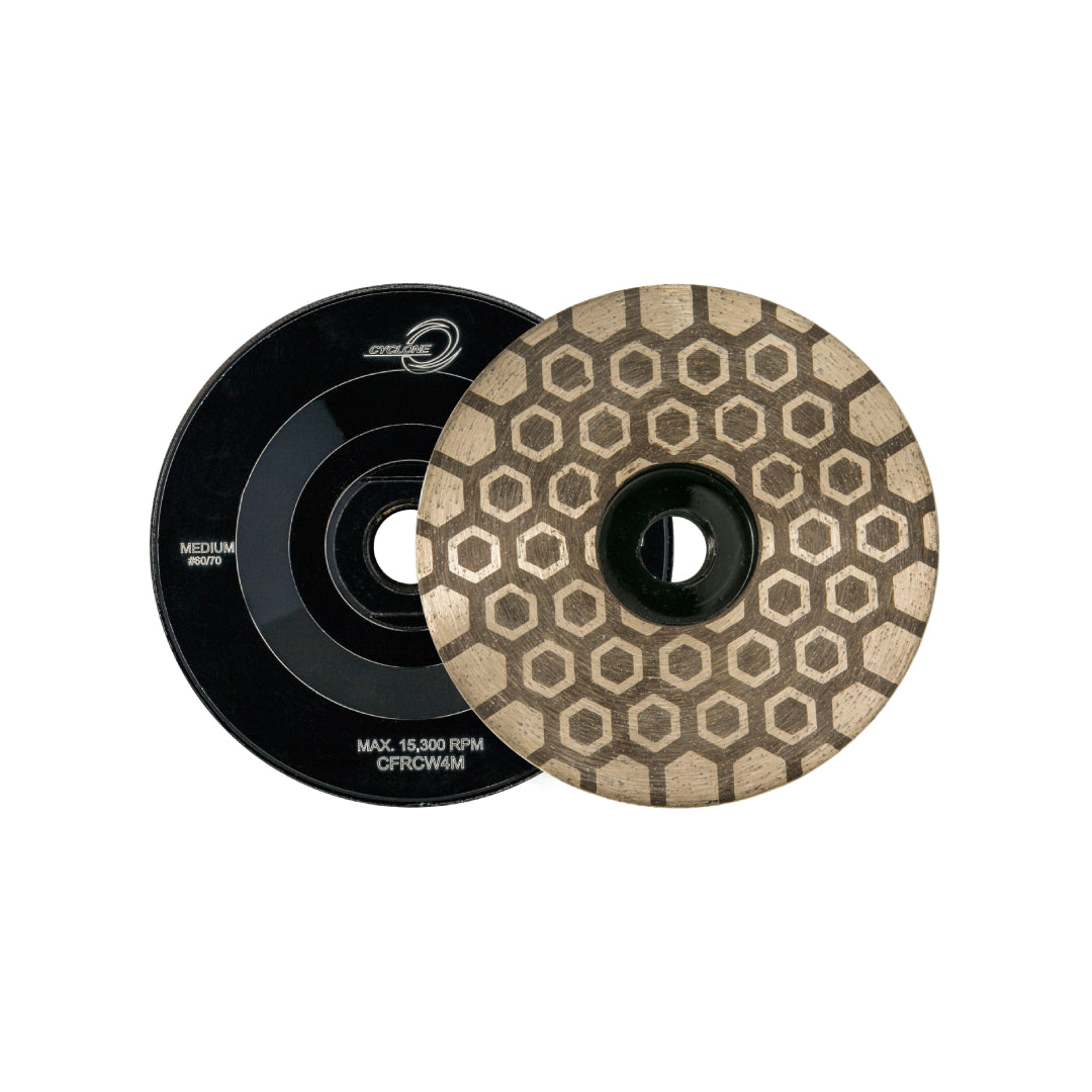 CYCLONE FLAT RESIN HEX CUP WHEEL