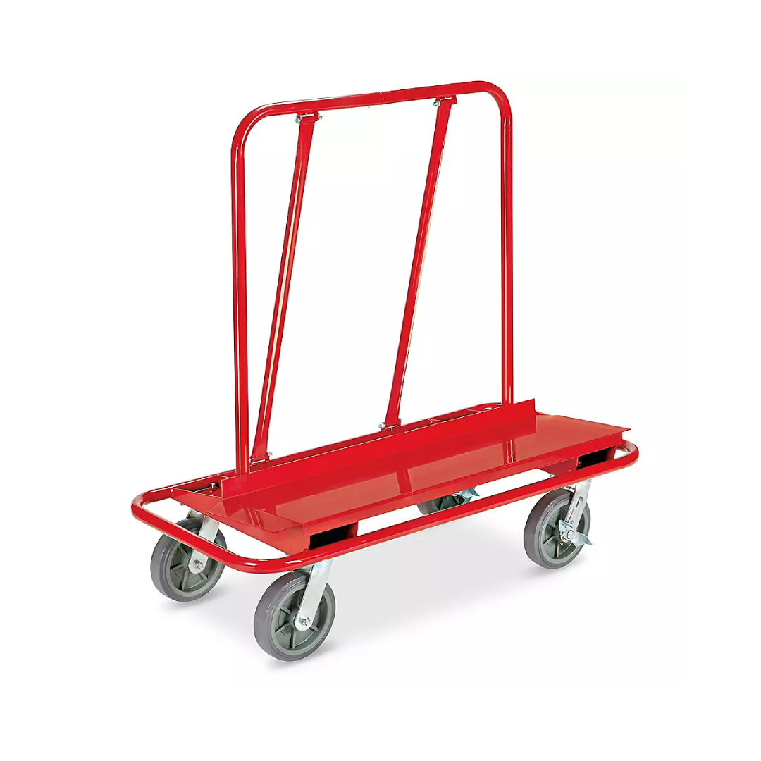 12" DRYWALL SHOP CART WITH RUBBER WHEEL (WELDED, 2 SWIVEL WHEEL)