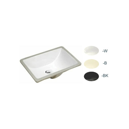 L-1813W /  LUVUL 1813 RECTANGULAR SQUARE UNDERMOUNT WHITE SINK 620273