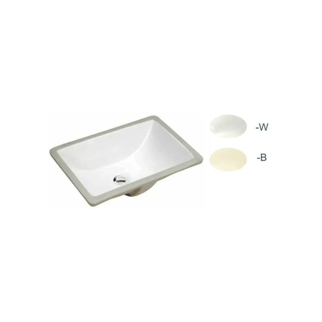 1813 | Rectangular Undermount Porcelain Bathroom Sink