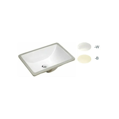 1813 | Rectangular Undermount Porcelain Bathroom Sink
