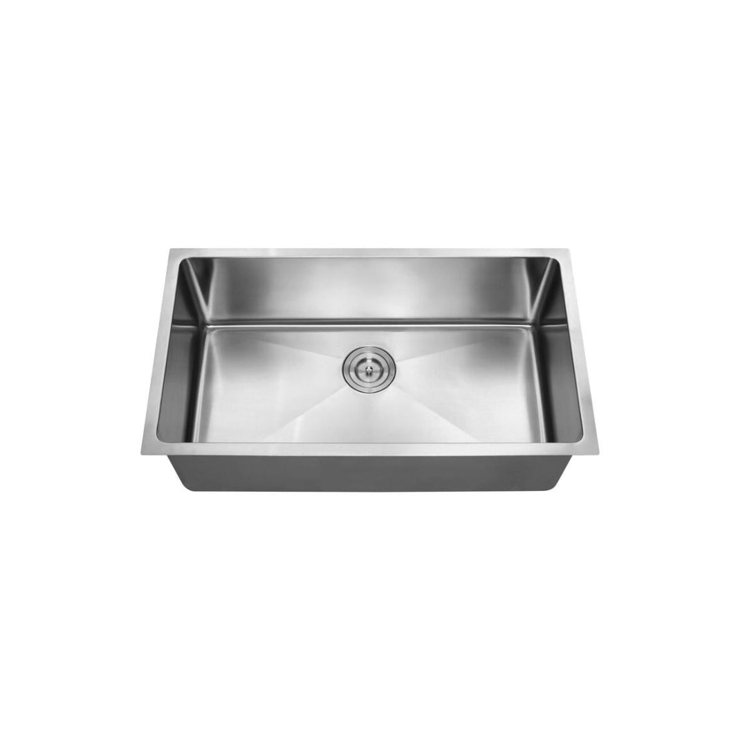 LUVUL 32" R10 Handmade Undermount Sink – Single Bowl – 18G Stainless Steel