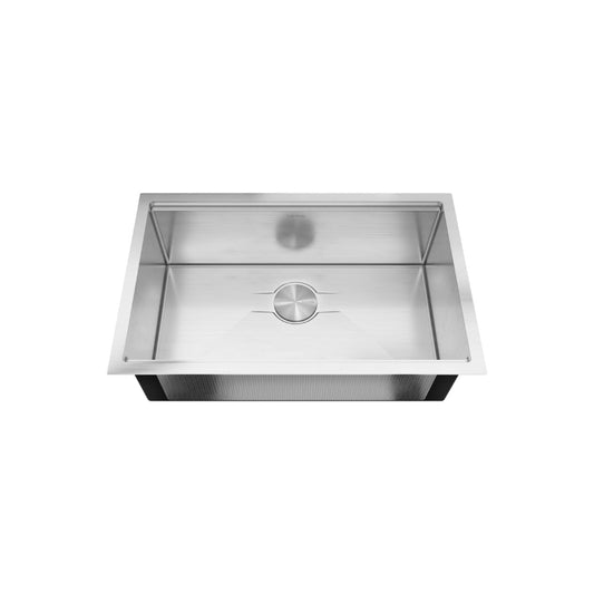 LUVUL 30 INCH WORKSTATION LEDGE UNDERMOUNT 16G R10 COMPACT RADIUS WITH SPEEDY DRAIN TECHNOLOGY KITCHEN SINK STAINLESS SINGLW BOWL 839086 COMBO MAX
