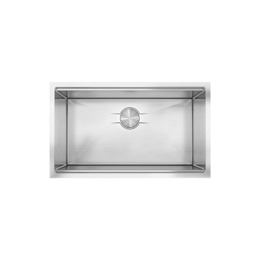 LUVUL 32-INCH WORKSTATION LEDGE UNDERMOUNT 16G R10 COMPACT RADIUS WITH SPEEDY DRAIN TECHNOLOGY KITCHEN SINK S/STEEL SINGLE BOWL 269570 COMBO MAX