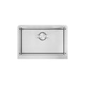 LUVUL 30-INCH WORKSTATION LEDGE FARMHOUSE FLAT APRON-FRONT 16G R10 COMPACT RADIUS WITH SPEEDY DRAIN TECHNOLOGY KITCHEN SINK STAINLESS STEEL SINGLE BOWL 361185 COMBO MAX