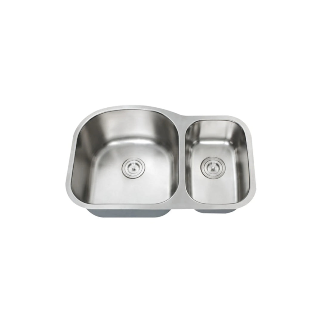 L-203/ LUVUL 32 INCH 70/30 UNDERMOUNT 18G KITCHEN STAINLESS STEEL SINK 751169