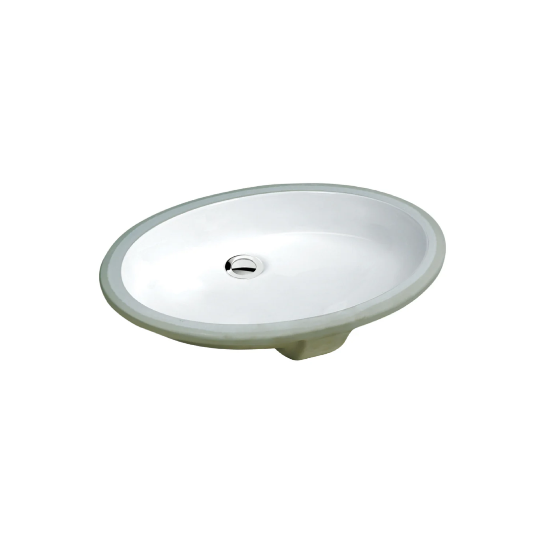 L-1613W / LUVUL 16 X13 INCHES OVAL UNDERMOUNT CERAMIC BATHROOM SINK WHITE 949115